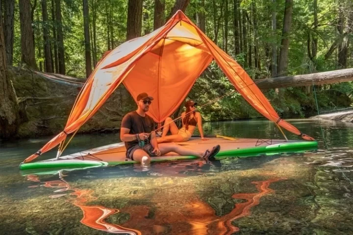 Надувной плот - подвесной гамак