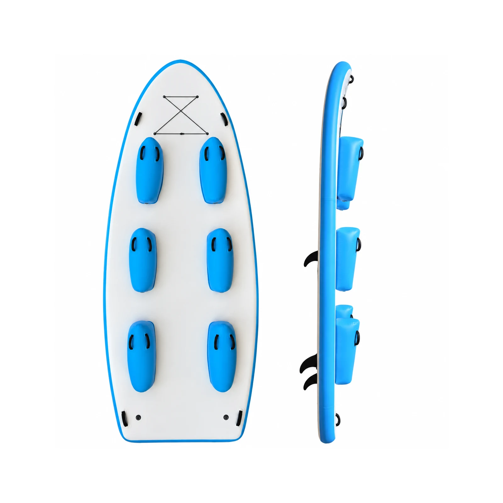 Надувная SUP-доска BIG SUP 498 «6 сидений» — технический вид