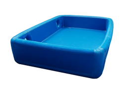 Портативная гимнастическая яма в режиме бассейна с пеноблоками