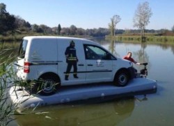 Плавучая надувная платформа для авто и другой техники