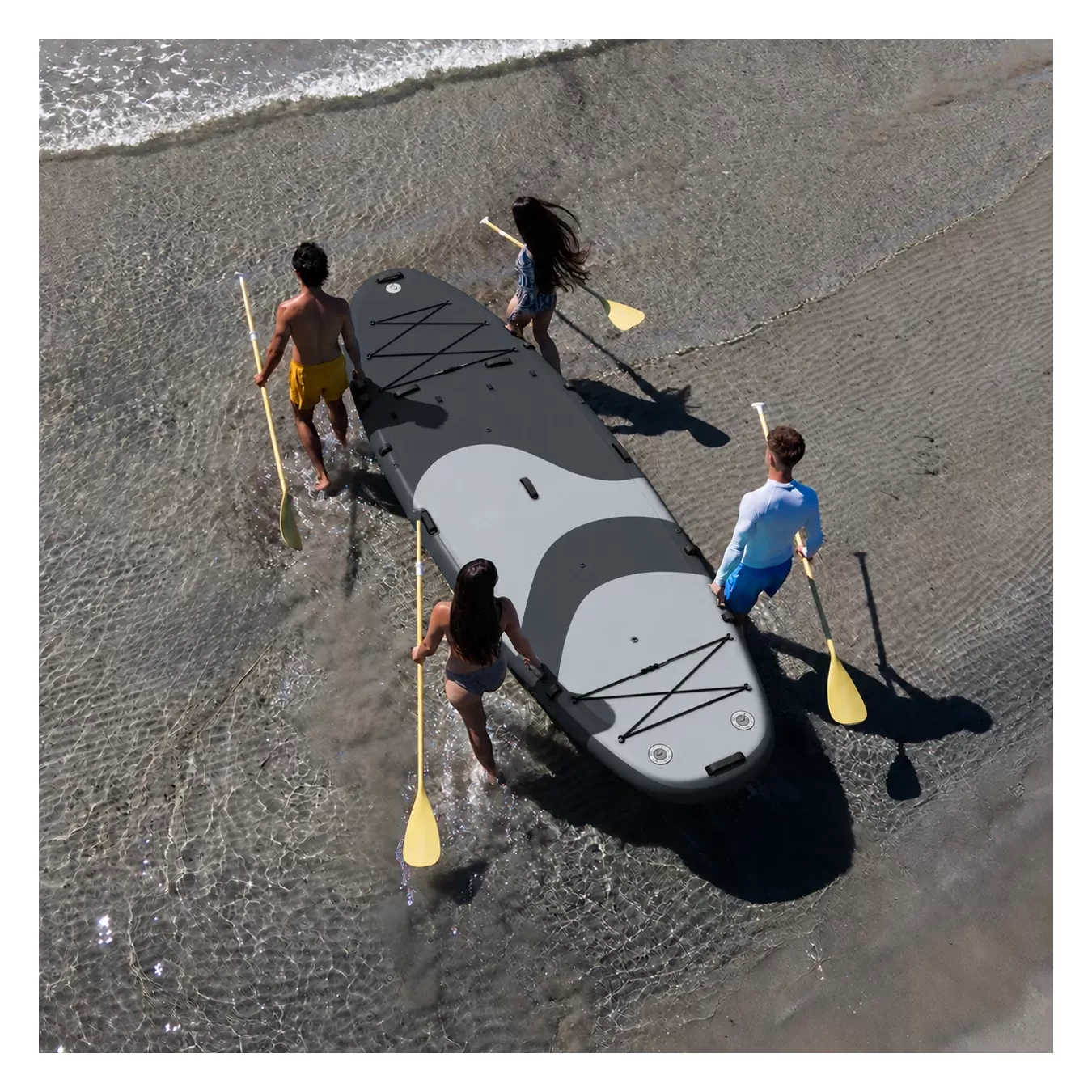 Надувная SUP-доска BIG SUP 457 «Команда 4», серый — фотография товара