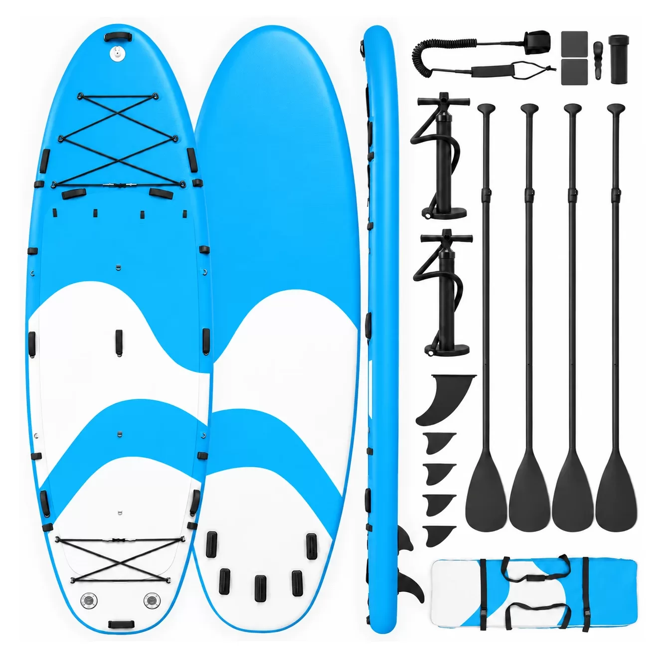 Надувная SUP-доска BIG SUP 457 «Команда 4», голубой с белым — фотография товара