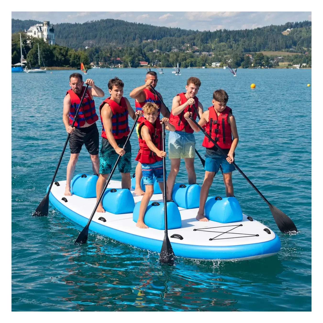 Надувная SUP-доска BIG SUP 498 «6 сидений» — фотография товара