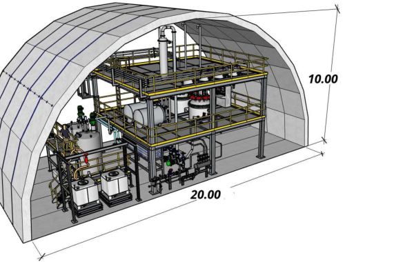 Надувная модульная палатка 20х9х9м