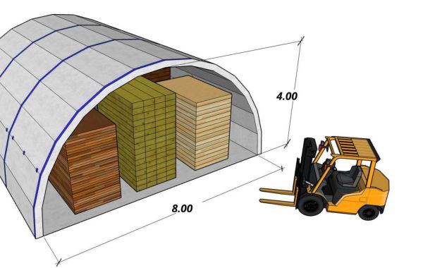 Надувная модульная палатка 8х9х4м