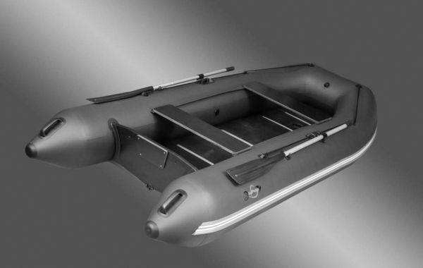 Килевая надувная лодка А320 ПВХ серый